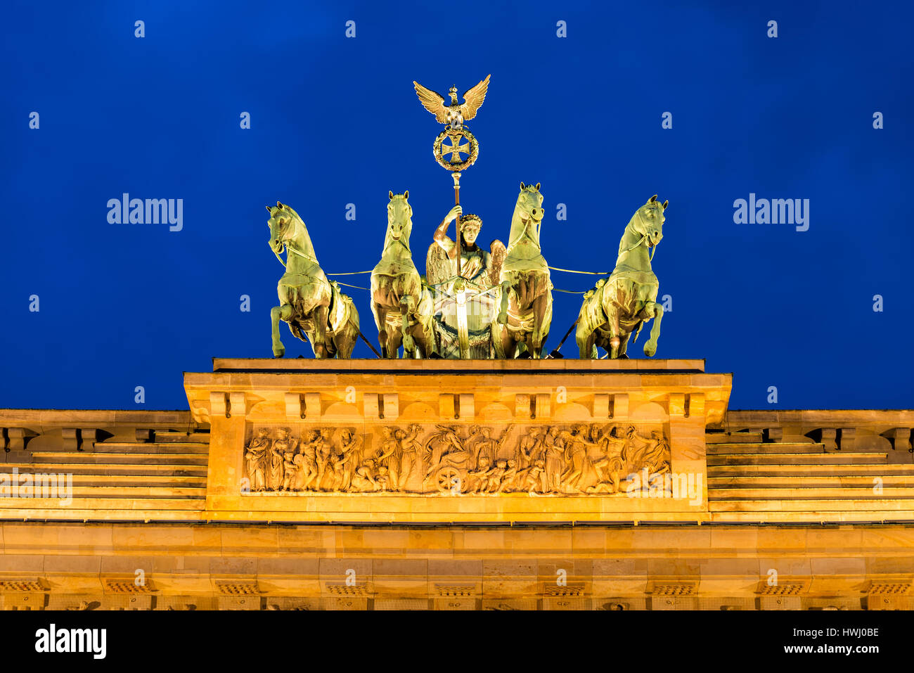 Puerta de Brandenburgo en Berlín. Foto de stock