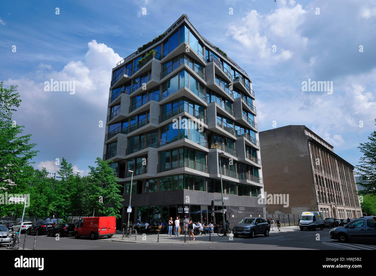 Apartmenthaus, Charlottenstrasse 19, Mitte, Berlin, Deutschland Foto de stock