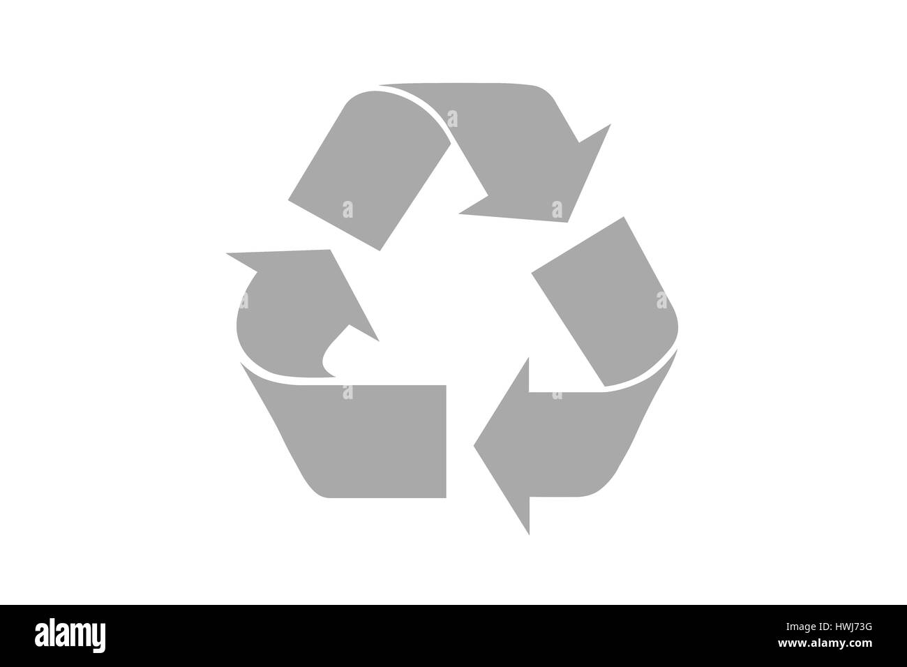 Símbolo de reciclado gris aislado sobre fondo blanco, el trazado de recorte  incluidos para cada parte Fotografía de stock - Alamy