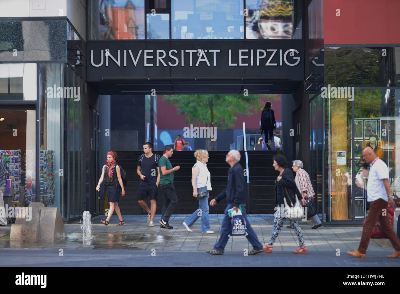 Universitaet, Grimmaische Strasse, Leipzig, Sajonia, Alemania Foto de stock