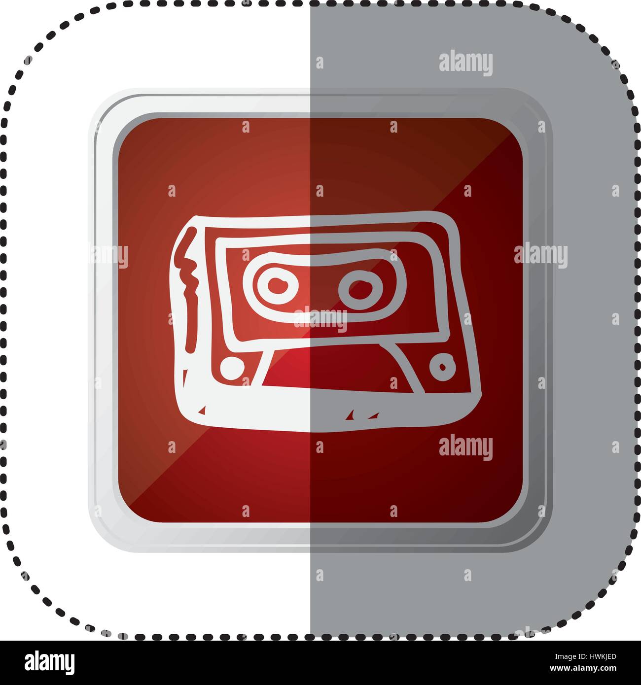 Icono de la tecnología de radio del símbolo rojo Imagen Vector de stock -  Alamy