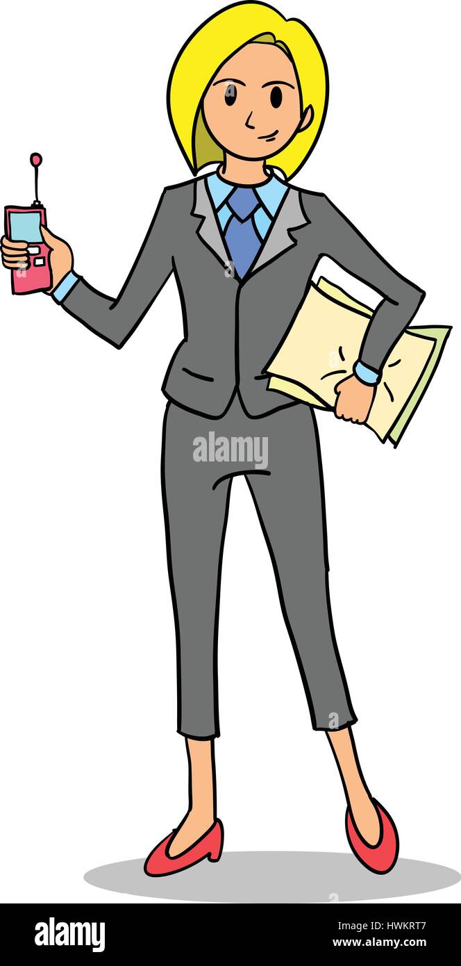 Personaje de dibujos animados de mujeres de negocios Imagen Vector de stock  - Alamy