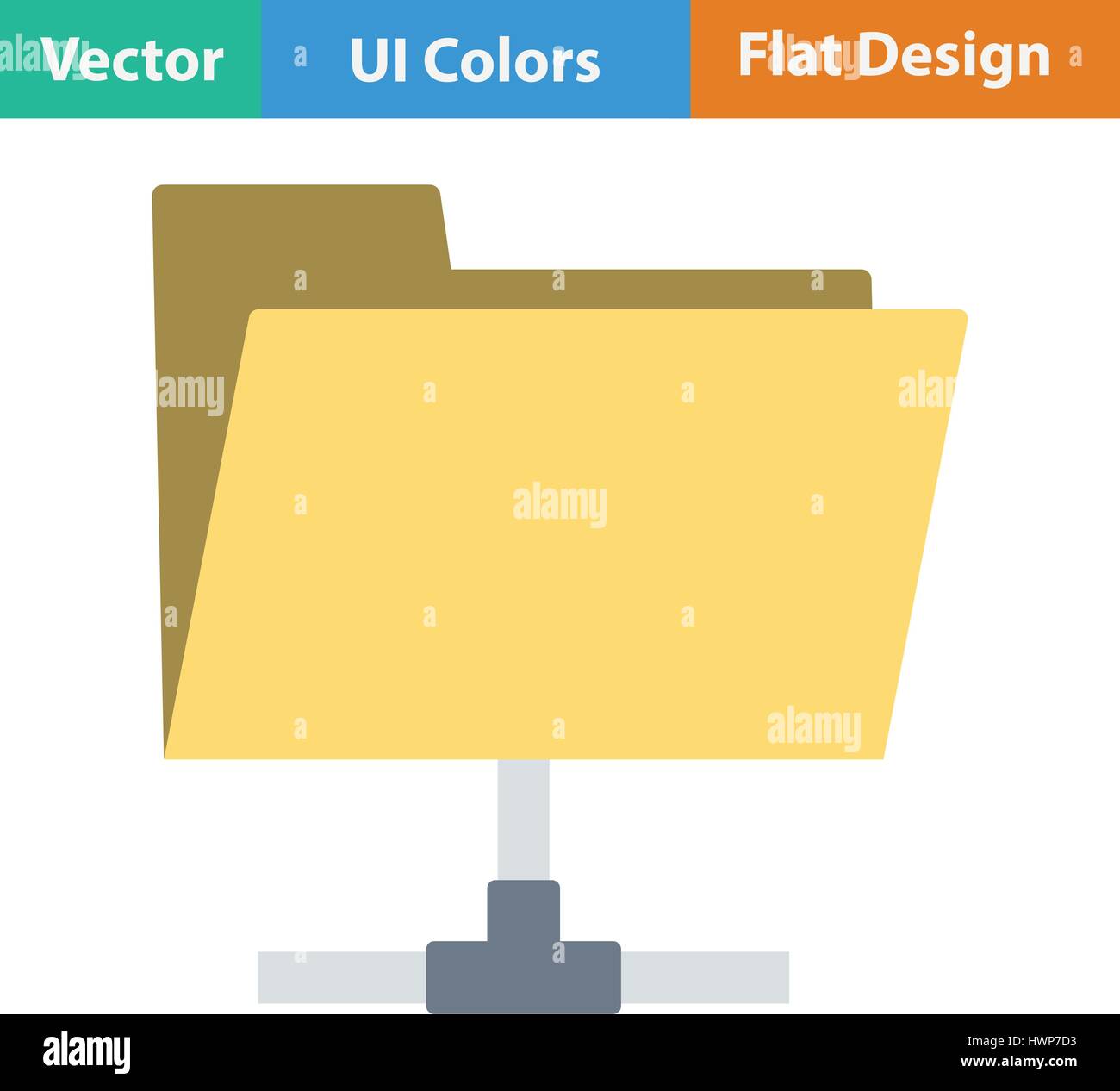 Icono de carpeta compartida. Diseño plano. Ilustración vectorial Imagen  Vector de stock - Alamy