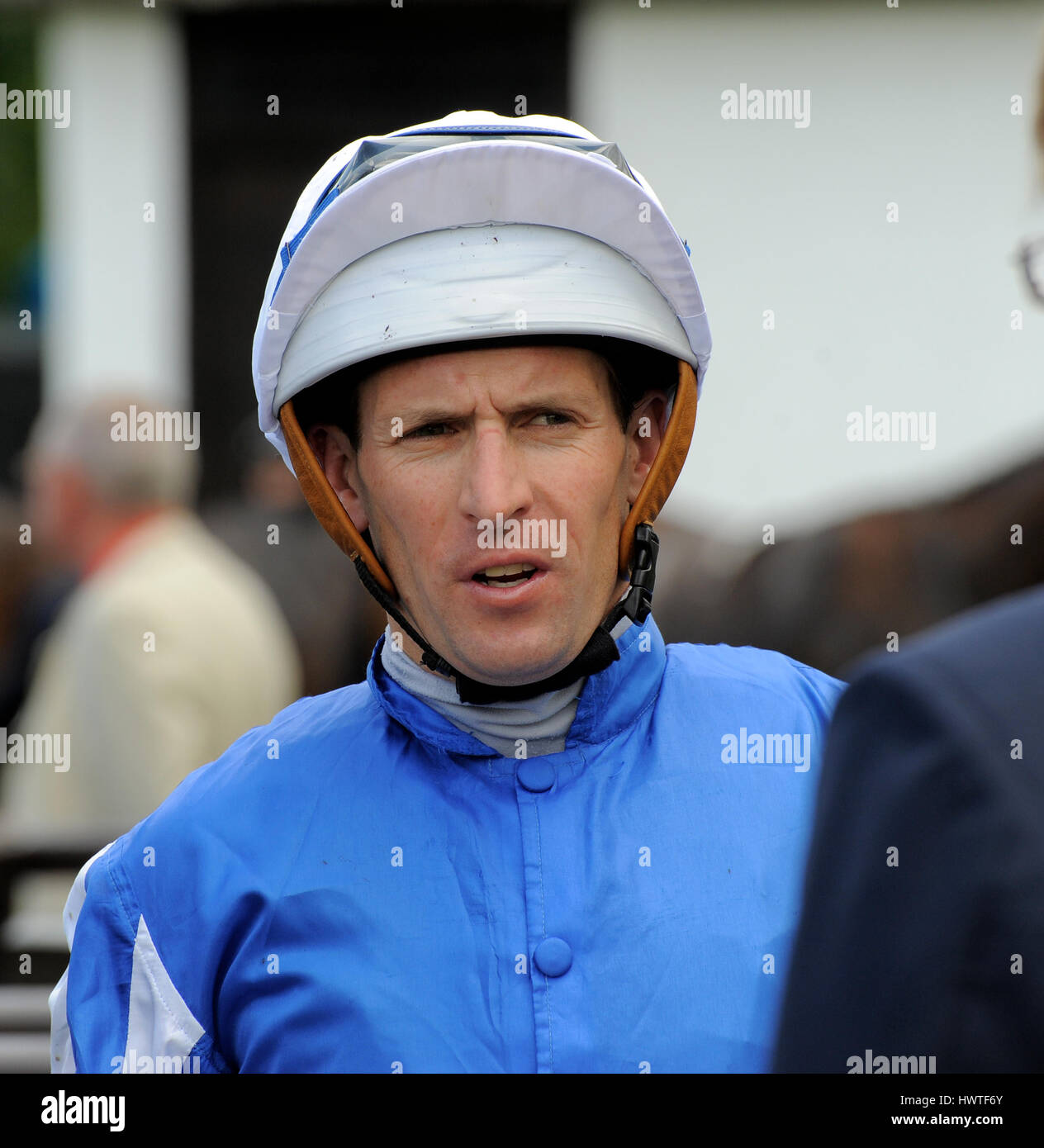 HUGH BOWMAN JOCKEY Hipódromo de NEWMARKET Newmarket, Inglaterra, 08 de julio de 2011 Foto de stock