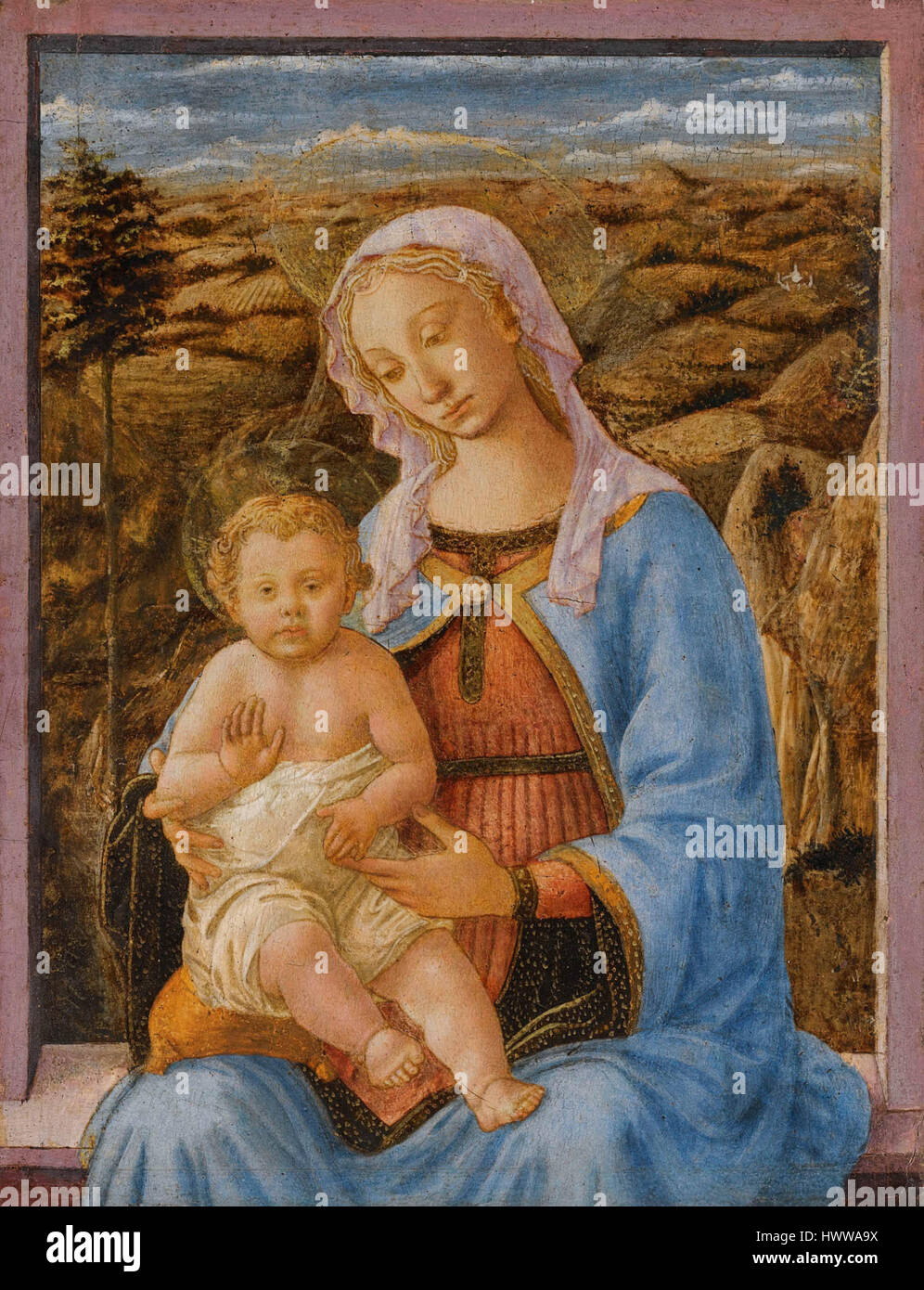 56La Virgen y el niño, la primera mitad de los 1450s, Sotheby's Foto de stock