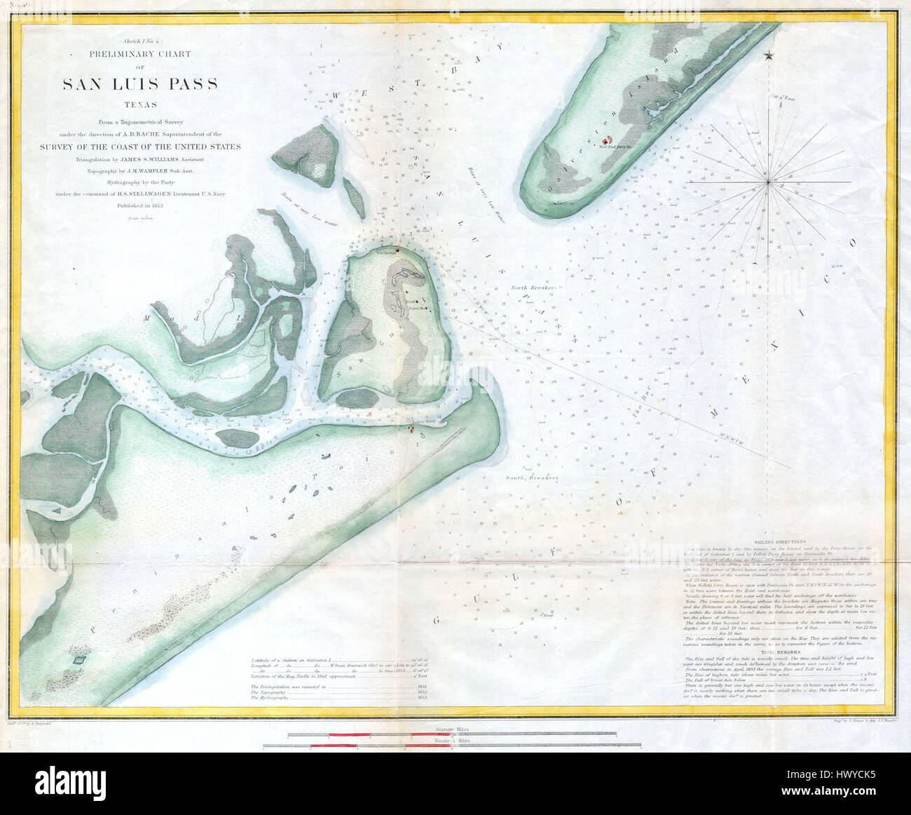 Mapa de la costa de uscs o mapa de san luis pass fotografías e imágenes