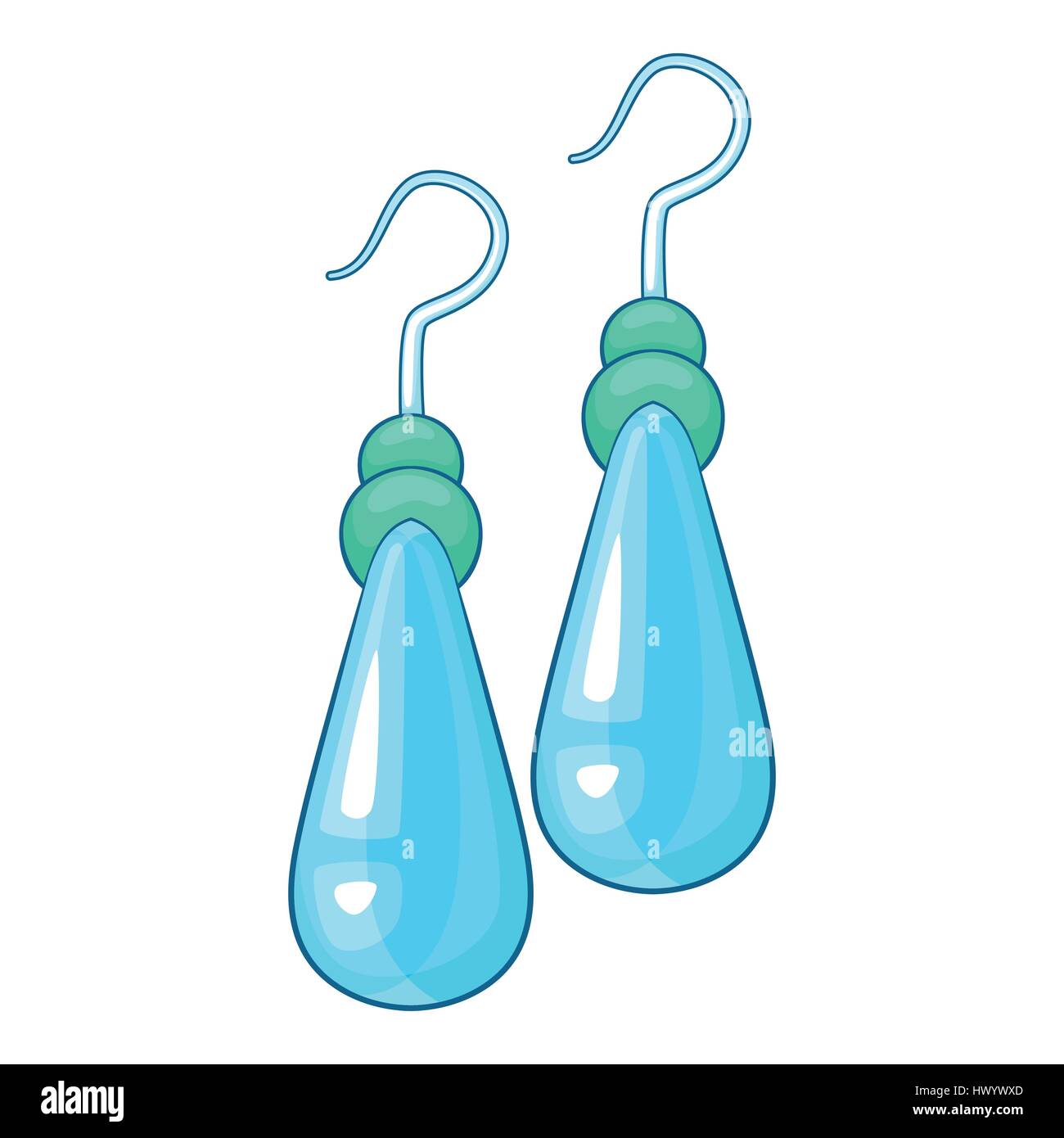 Aretes, icono de estilo de dibujos animados Imagen Vector de stock - Alamy