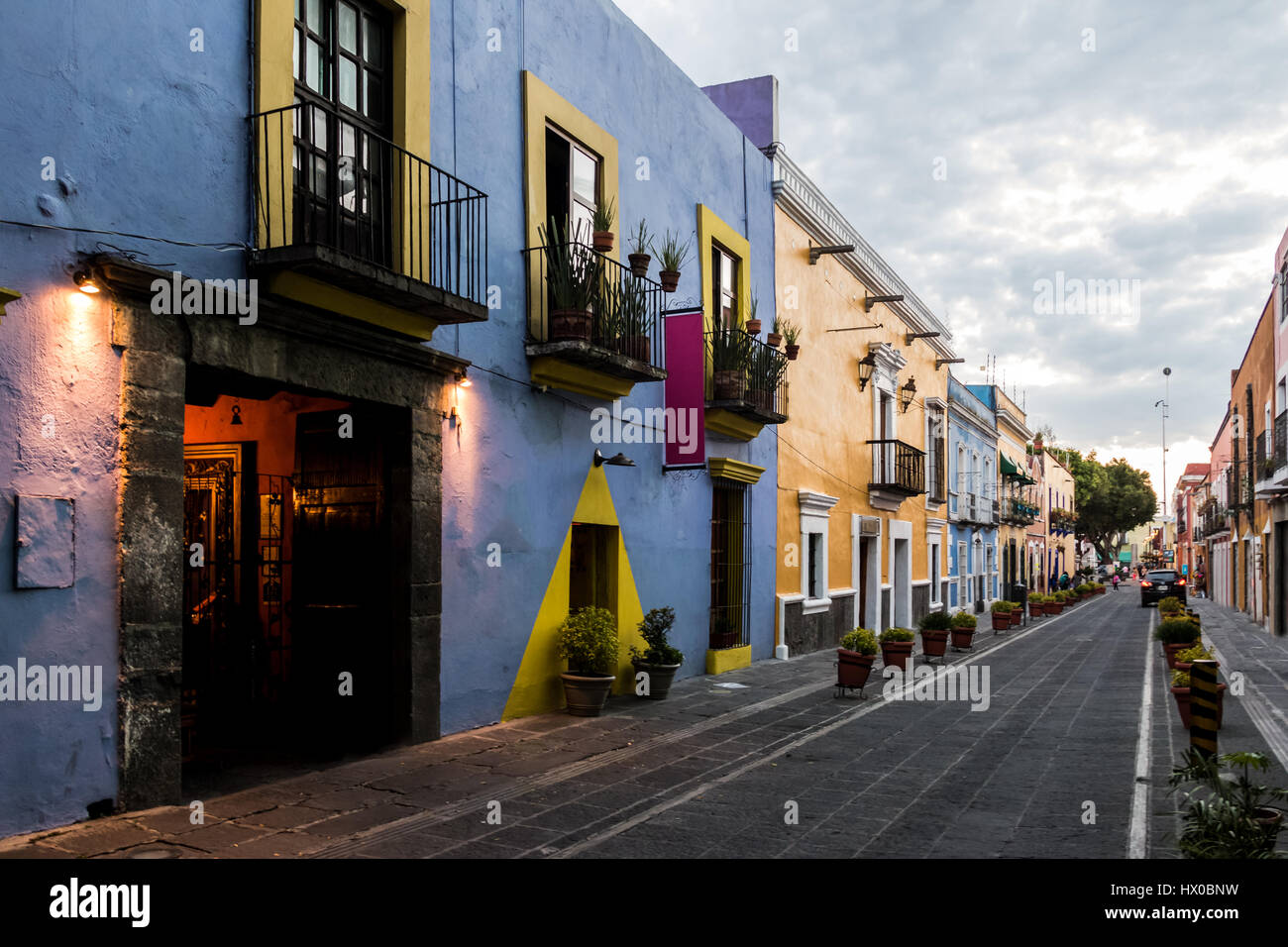 Callejon de los sapos - Puebla, México Foto de stock