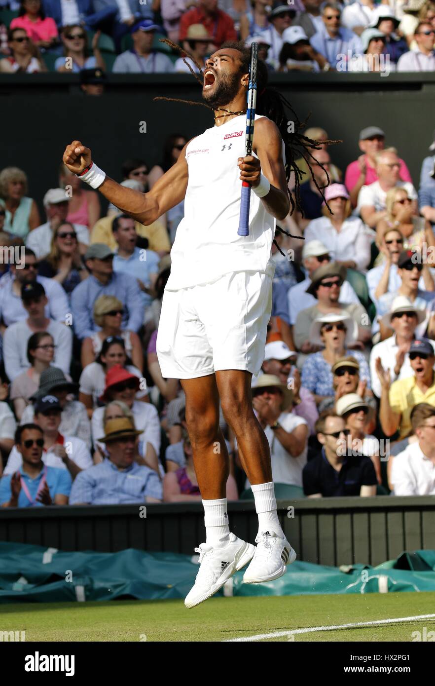 DUSTIN BROWN, jugador de tenis del All England Club de Tenis de Wimbledon en Londres, Inglaterra, 02 de julio de 2015 Foto de stock