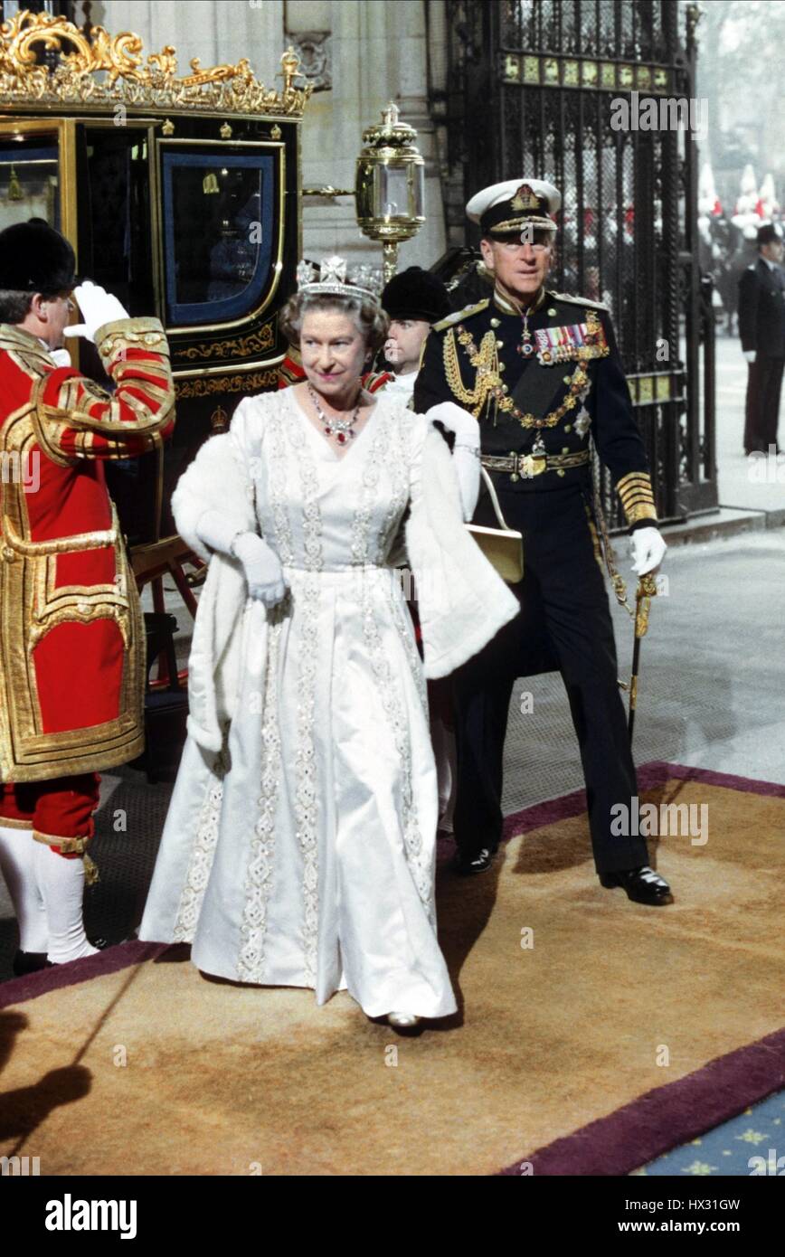 La Reina Isabel II y el Príncipe Philip Queen Elizabeth el príncipe Felipe el 01 de junio de 1990 Foto de stock