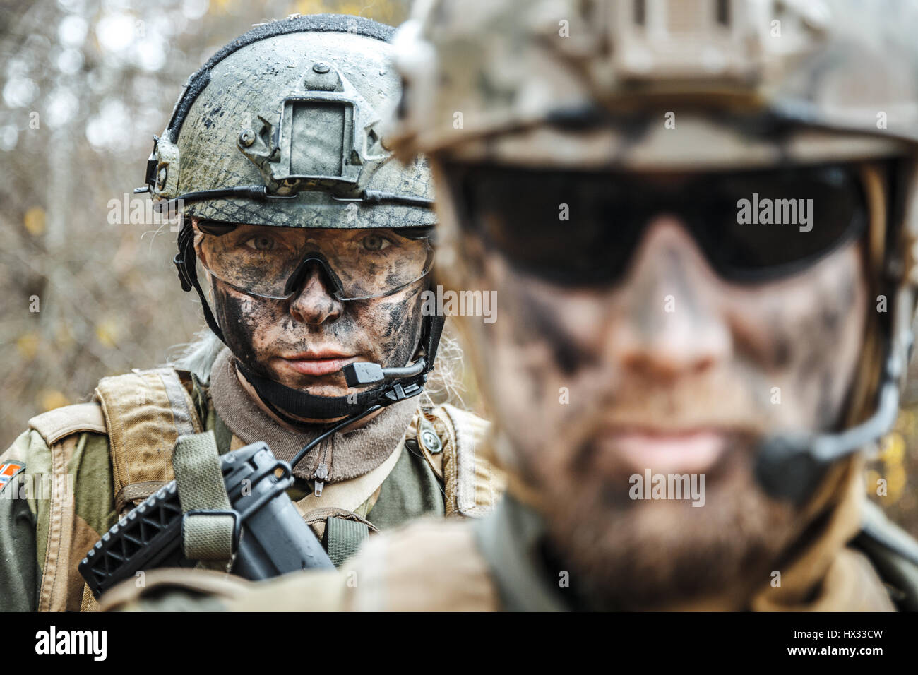 Soldados de las Fuerzas Armadas de Noruega Foto de stock