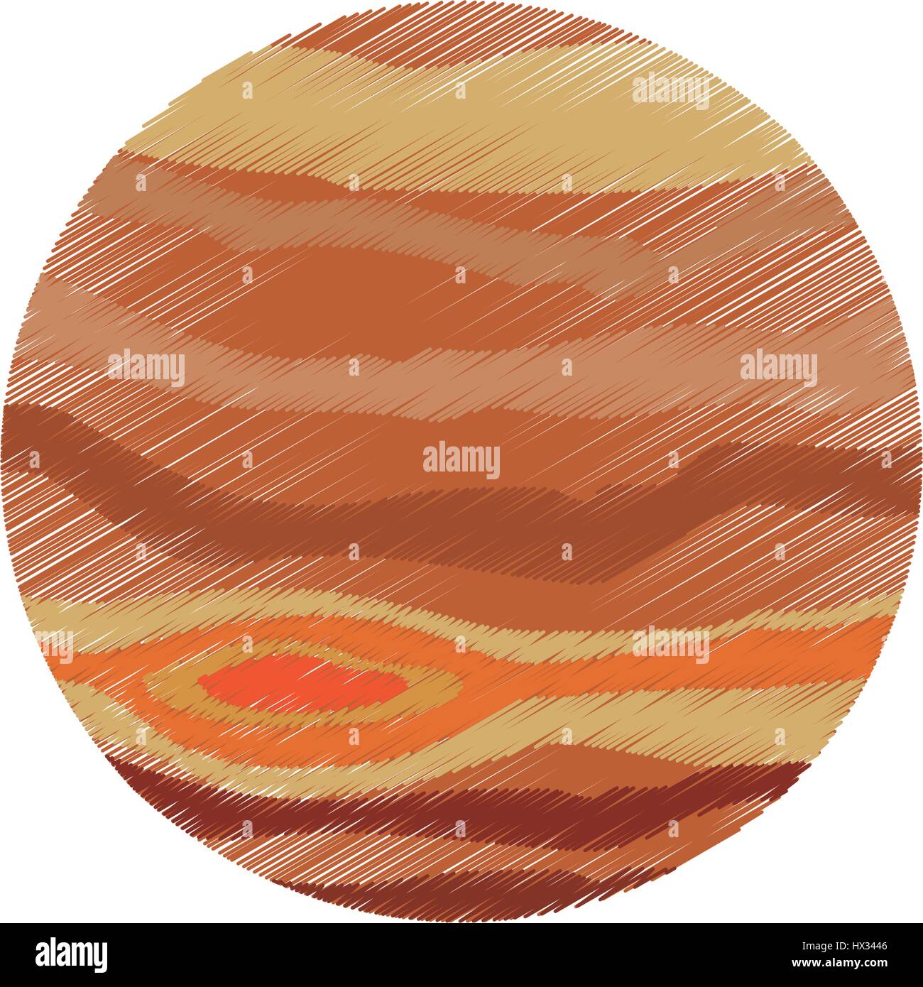 Dibujo planeta Júpiter sistema solar Imagen Vector de stock - Alamy
