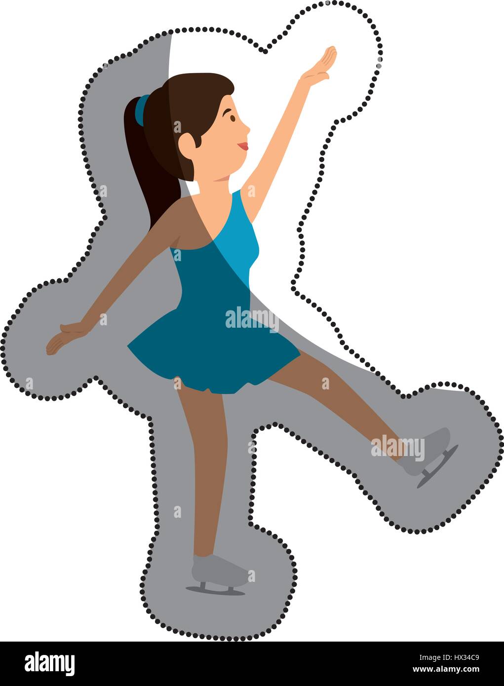 Deportista bailando en skate avatar personaje Imagen Vector de stock - Alamy