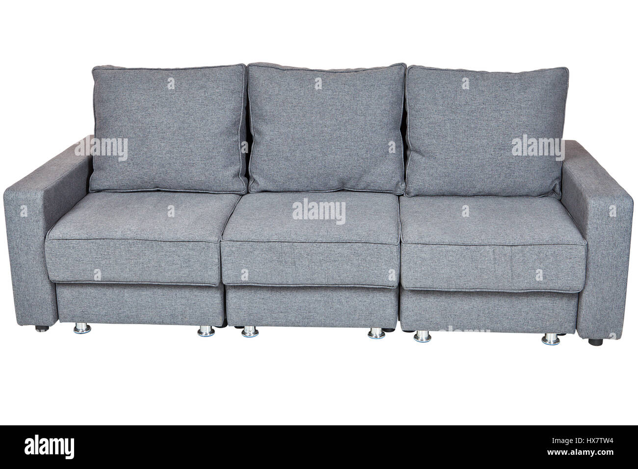 Salón sofás convertibles, muebles futon sofa cama de tela color gris