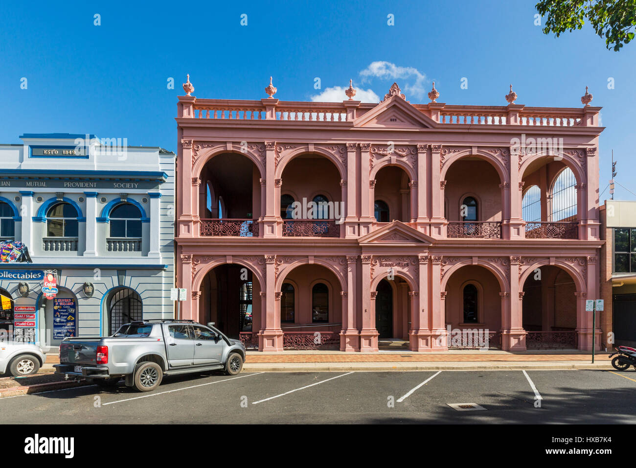 El edificio de la Escuela de Bellas Artes de Bundaberg en Bourbong Street. Bundaberg, Queensland, Australia Foto de stock