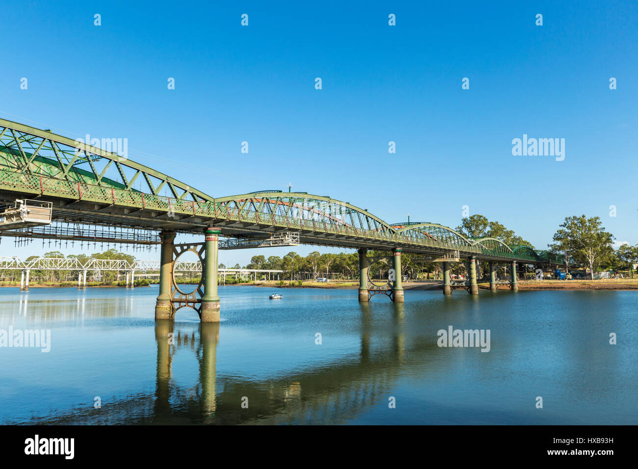 El patrimonio figuran Burnett Bridge. Bundaberg, Queensland, Australia Foto de stock