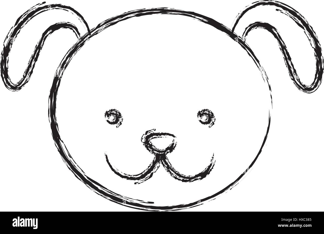 Silueta borrosa caricatura cara lindo perro animal Imagen Vector de stock -  Alamy