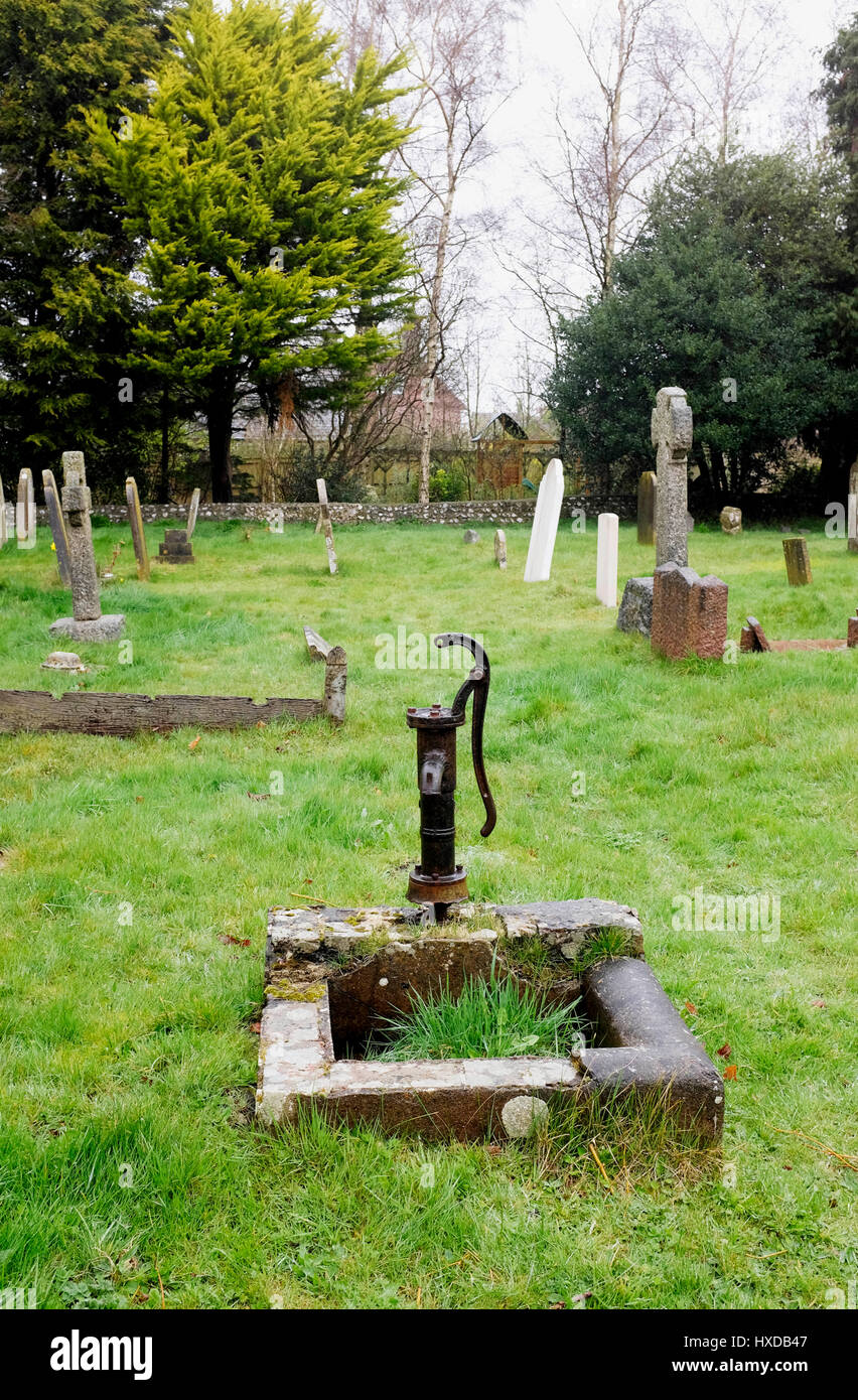 Ditchling cementerio cerca de Brighton, en Sussex Reino Unido fotografía tomada por Simon Dack Foto de stock