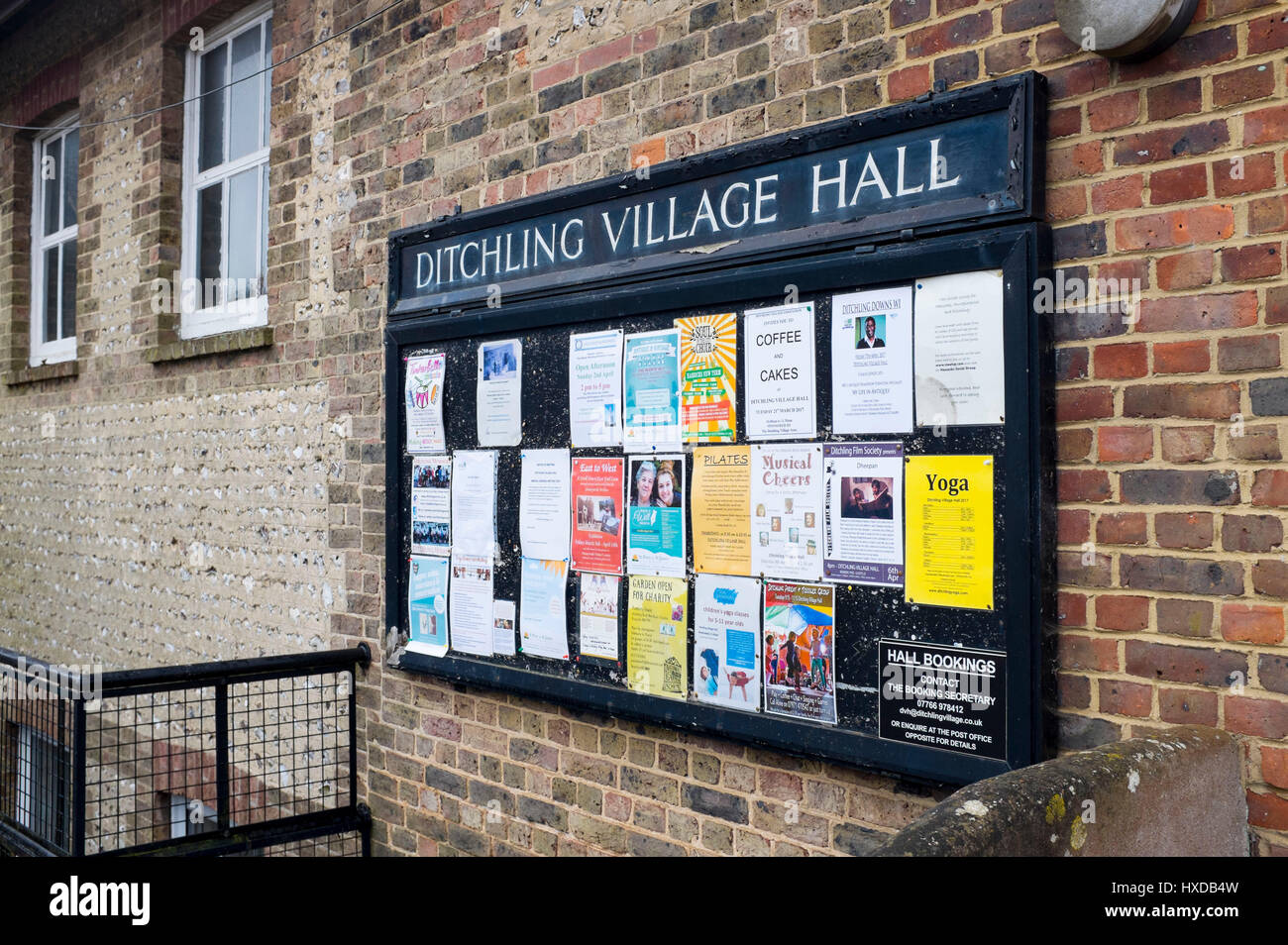 Ditchling Village Hall cerca de Brighton, en Sussex, UK Foto de stock