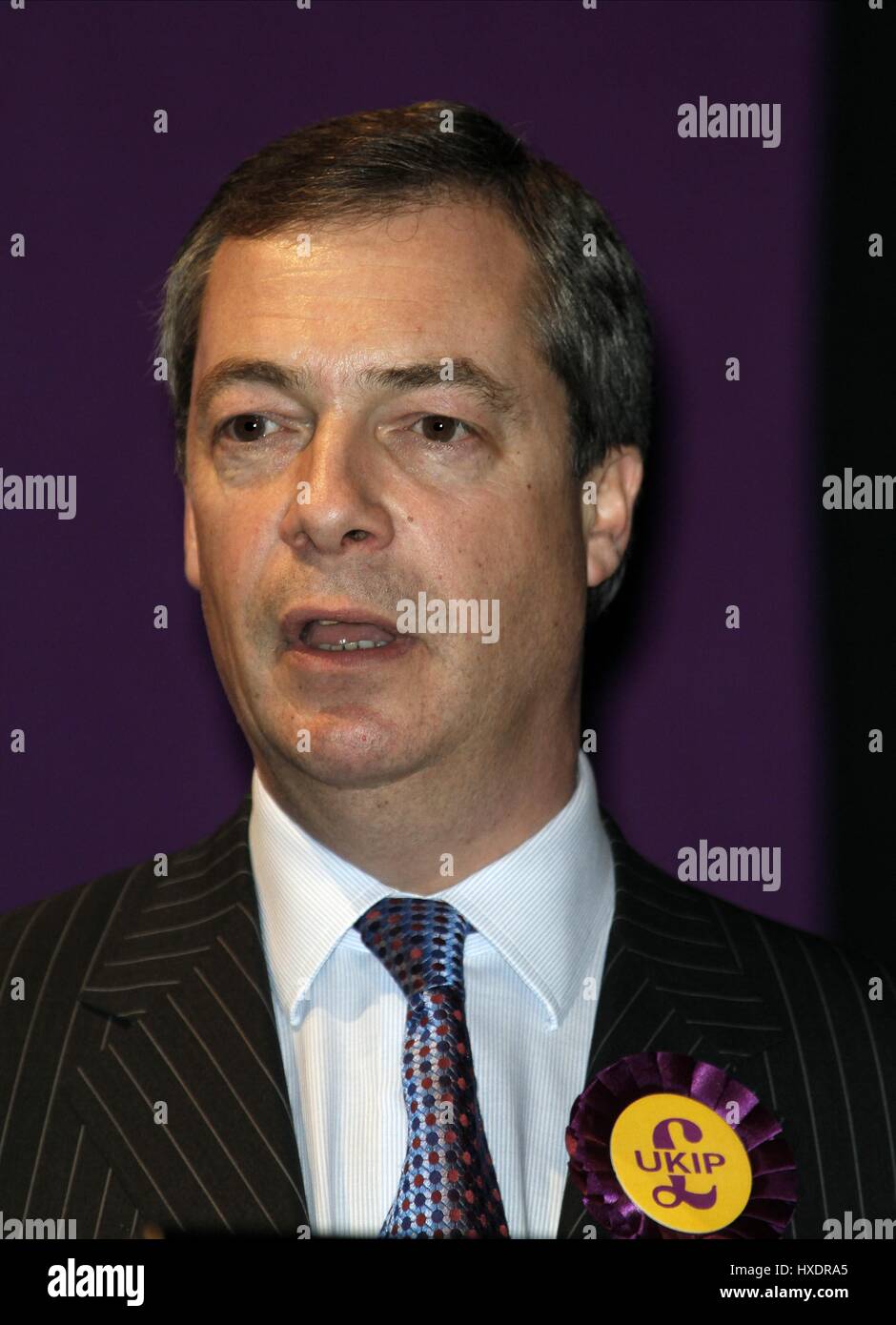 El eurodiputado Nigel Farage líder del partido de la Independencia del Reino Unido el 05 de marzo de 2011 EL COMPLEJO SPA SCARBOROUGH Inglaterra Foto de stock