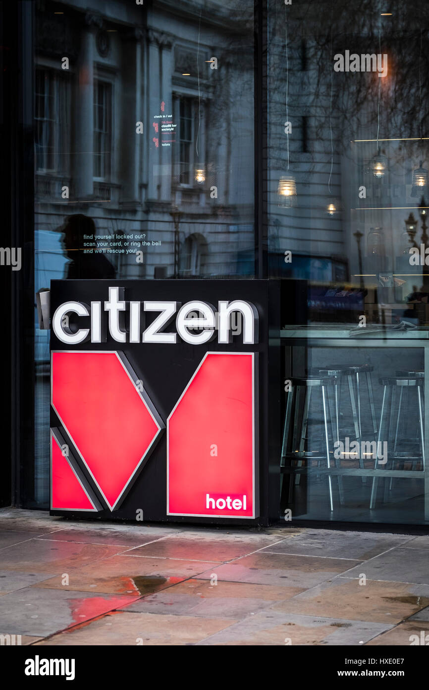 Citizen Hotel Logo signo exterior de Londres Foto de stock