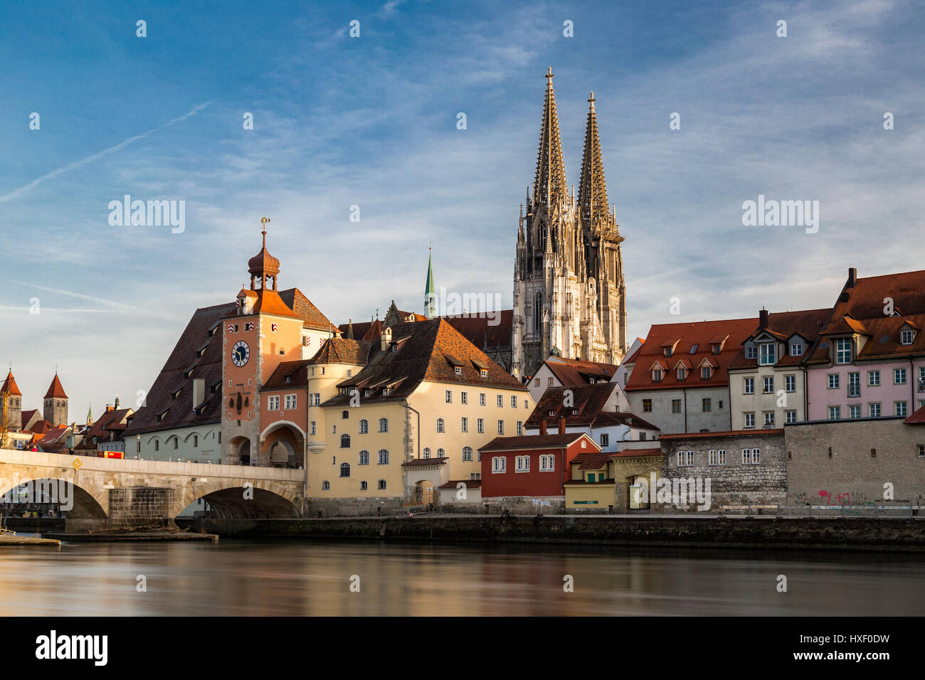 Regensburg paisaje urbano Foto de stock