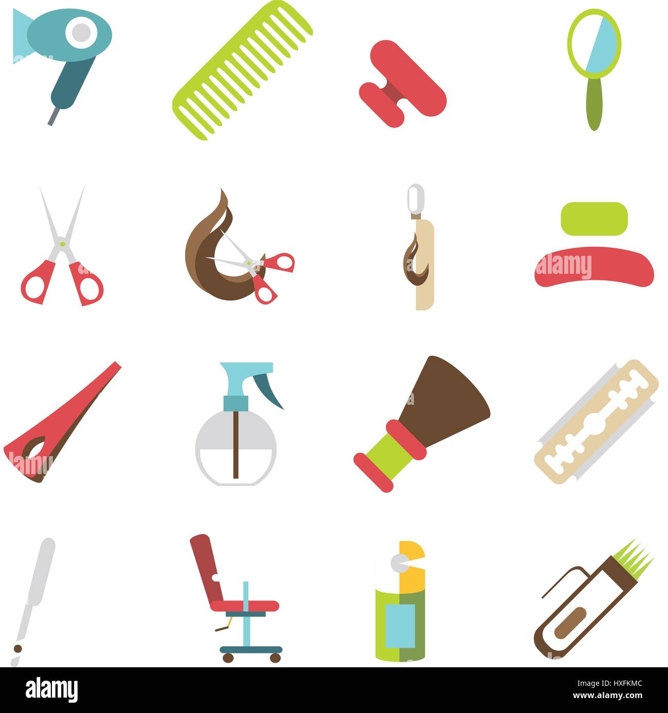 Peluquería, conjunto de iconos de estilo de dibujos animados Imagen Vector de stock - Alamy Peluquería, conjunto de iconos de estilo de dibujos animados Imagen Vector de stock - Alamy