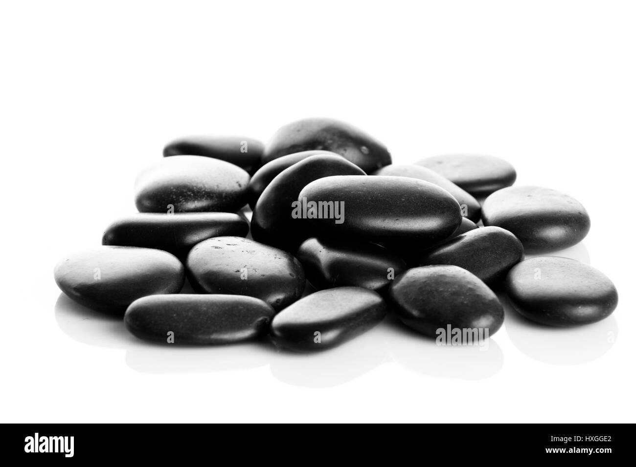 Masaje Piedras Negras aisladas Foto de stock