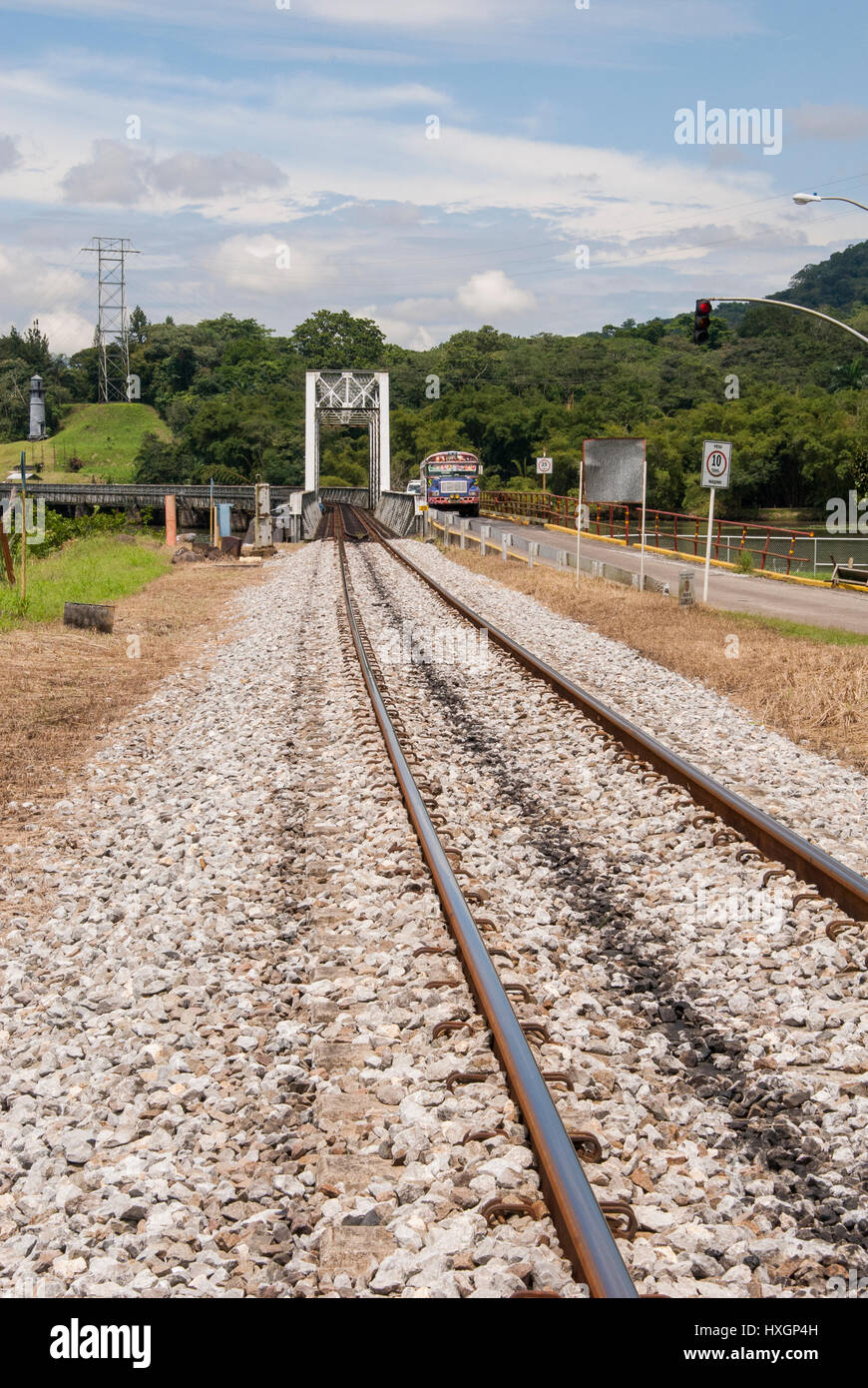 Panamá Noviembre 22, 2013 El Ferrocarril del Canal de Panamá es una