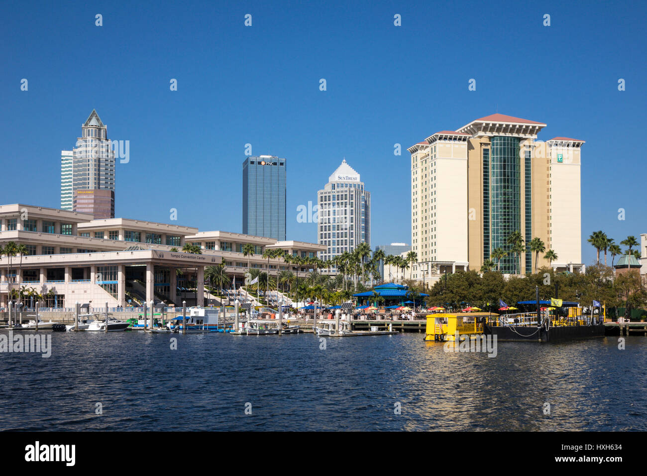 Zona de ocio de Riverwalk, la Bahía de Tampa, Florida, EE.UU. Foto de stock