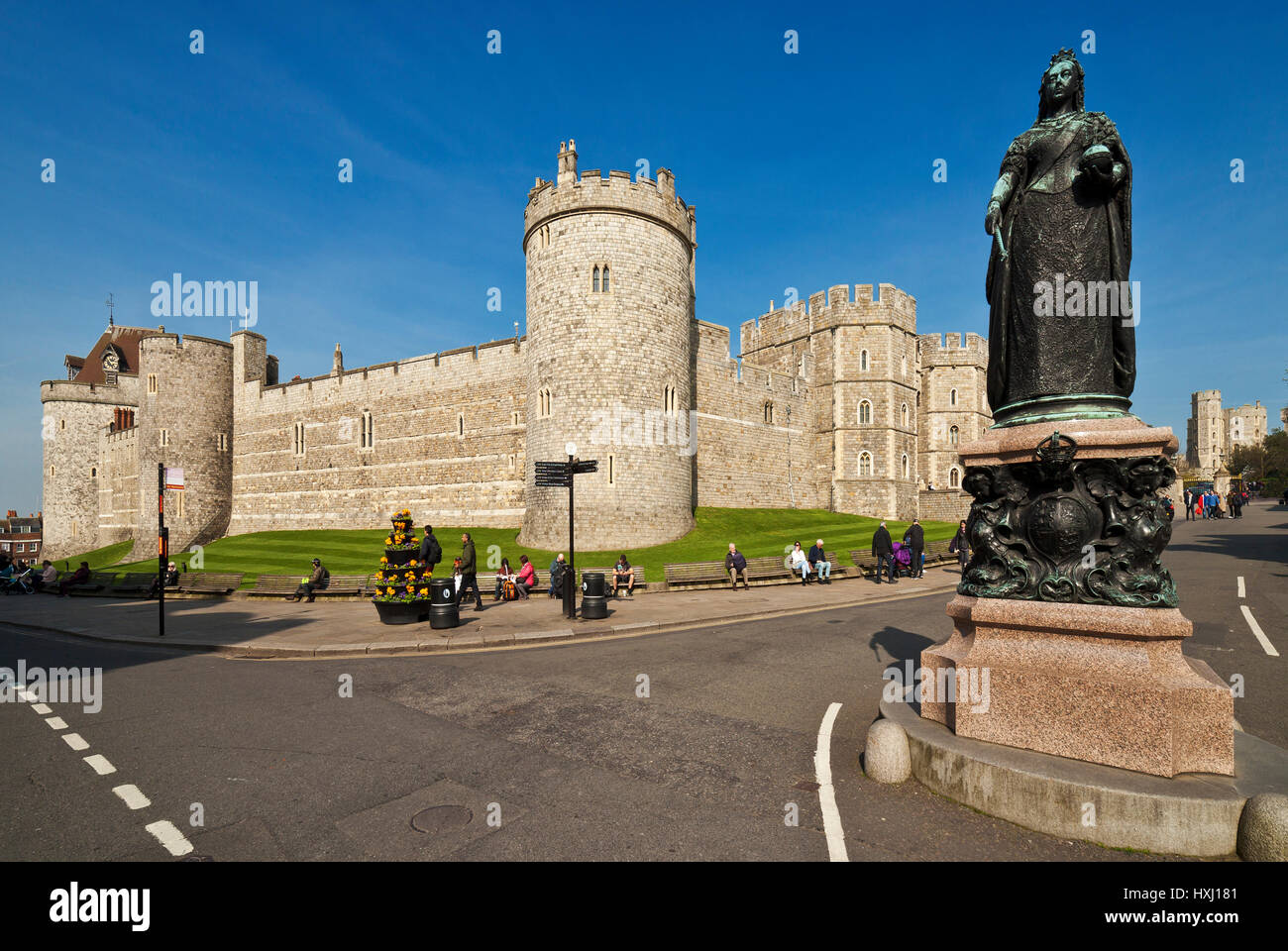 El Castillo de Windsor, Inglaterra. Foto de stock