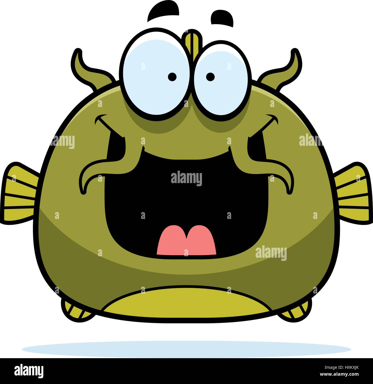 Una caricatura de la ilustración de un bagre looking happy Imagen