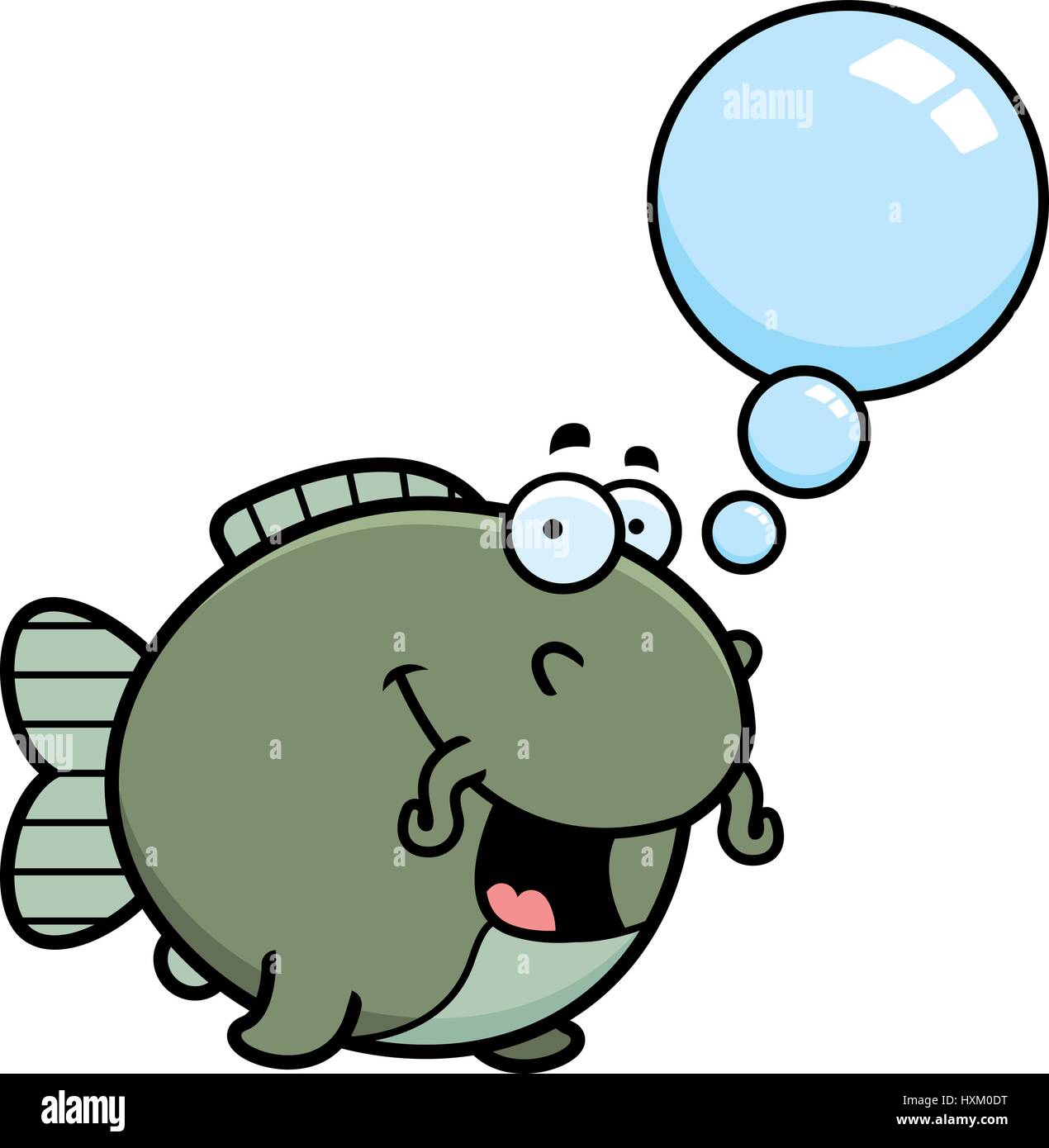 Una caricatura de la ilustración de un bagre hablando Imagen Vector de