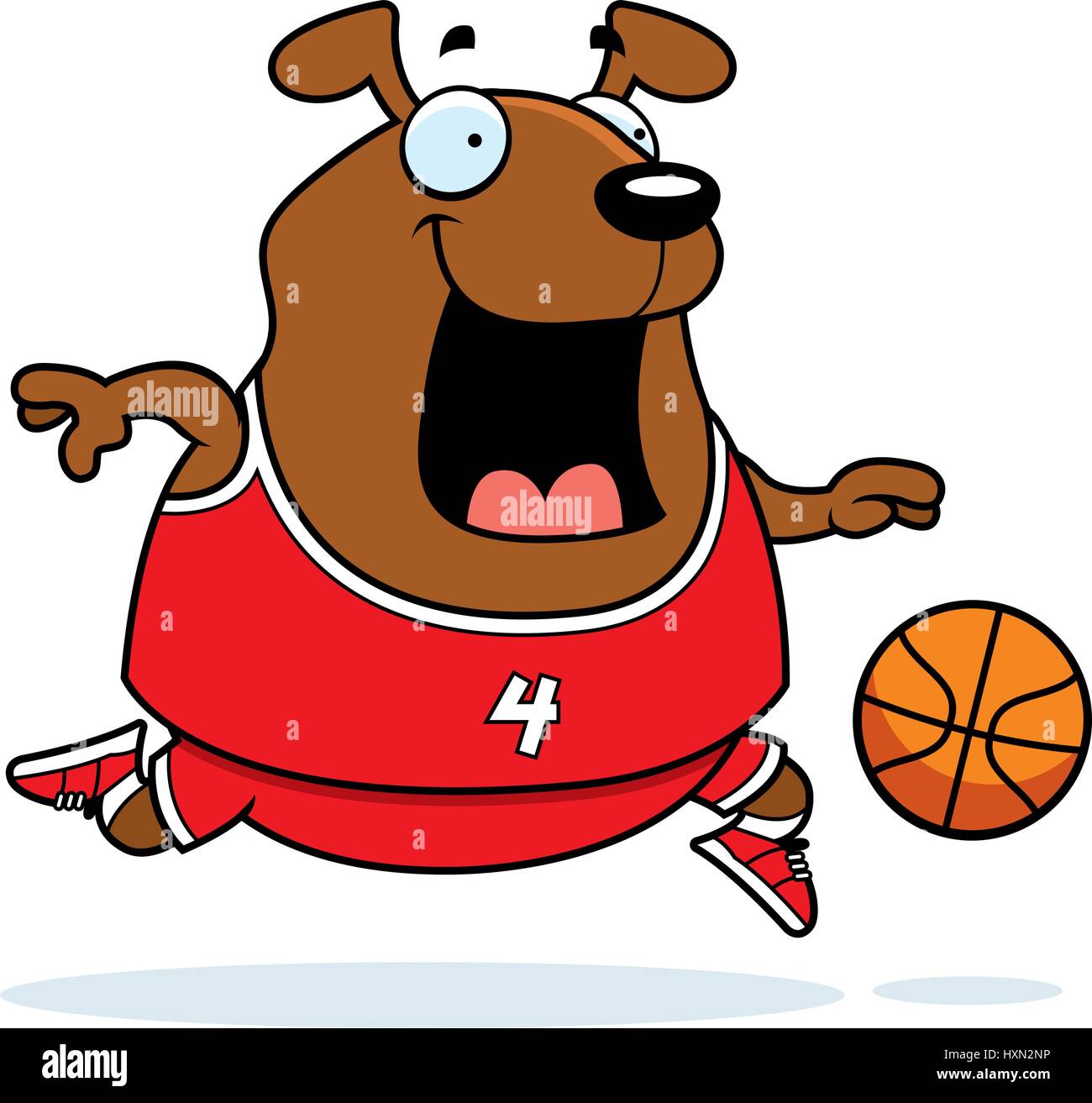 Matar estaño cobertura Ilustración de una caricatura de un perro jugando al baloncesto Imagen  Vector de stock - Alamy