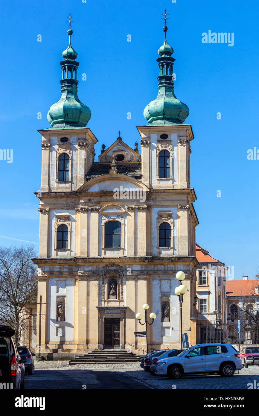 La iglesia de la Anunciación, de Duchcov, República Checa, Europa Foto de stock