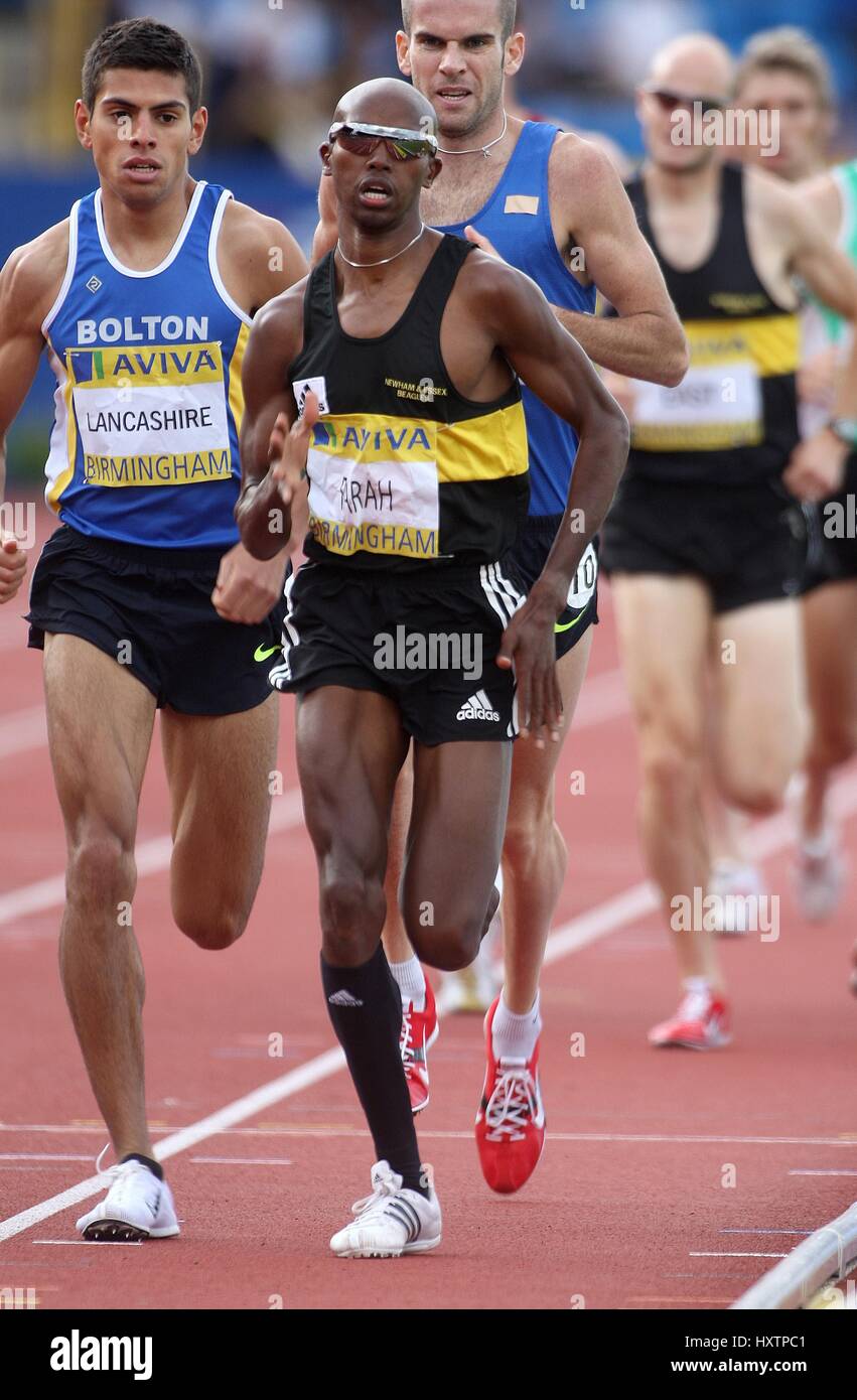 MO FARAH 1500 metros ALEXANDER STADIUM Birmingham England el 13 de julio de 2008 Foto de stock