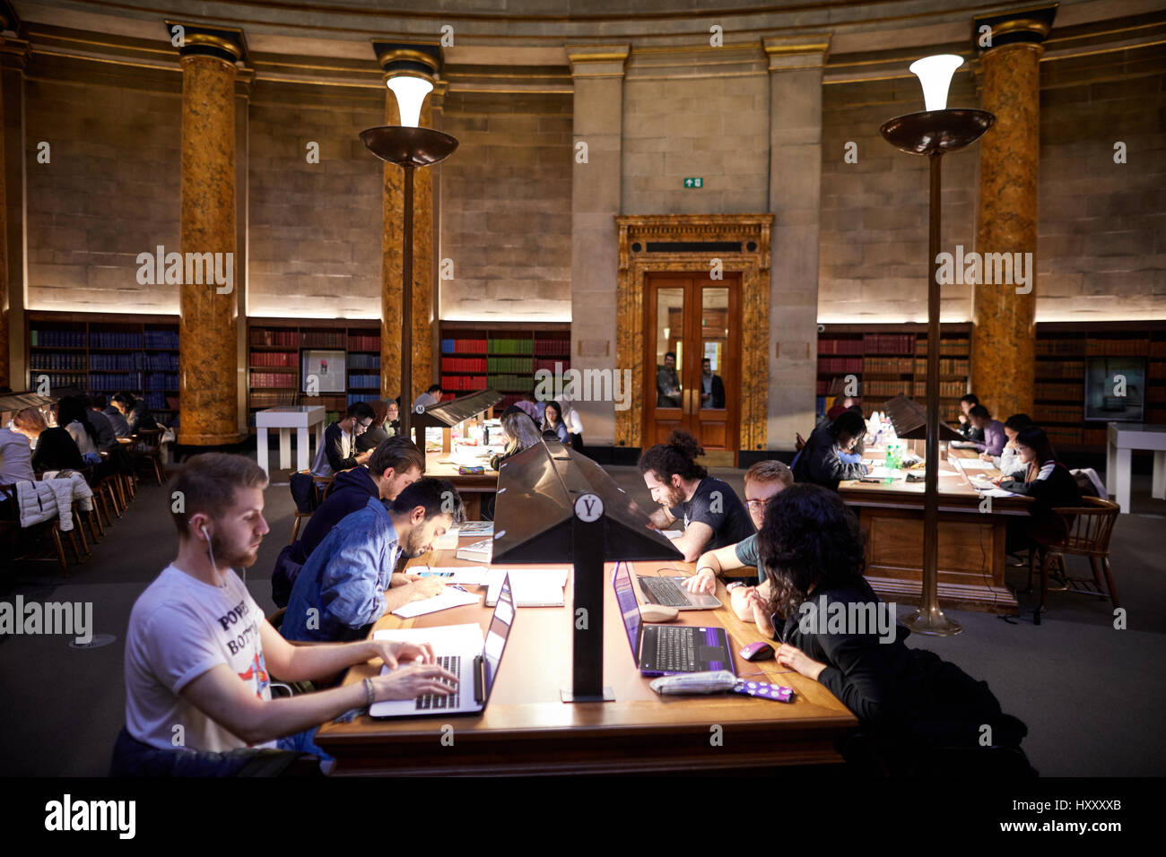 Manchester Central Library central Wolfson Sala de lectura Foto de stock