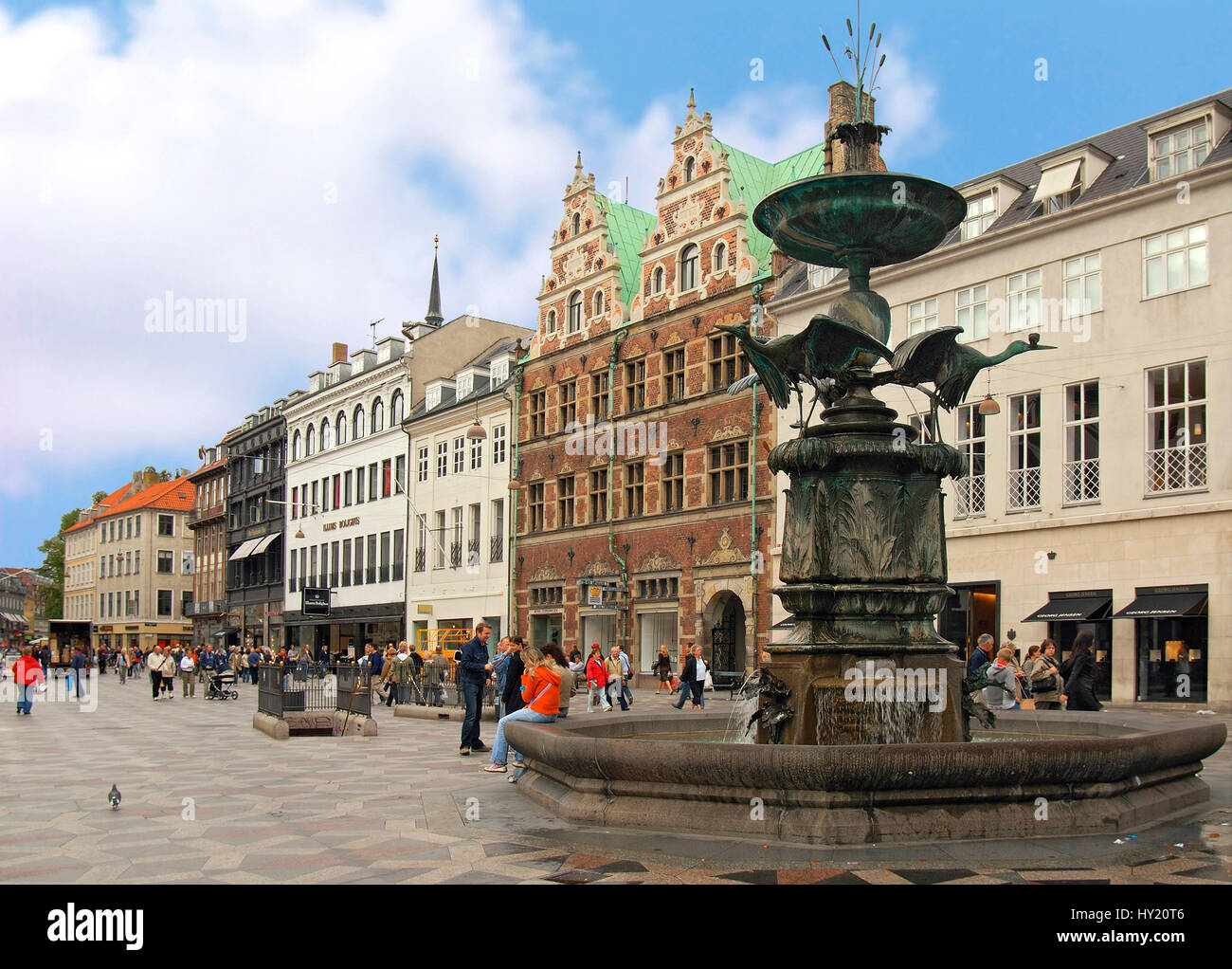 Imagen de la Hojbro Place en el centro de la ciudad de Kopenhagen, Dinamarca. Foto de stock
