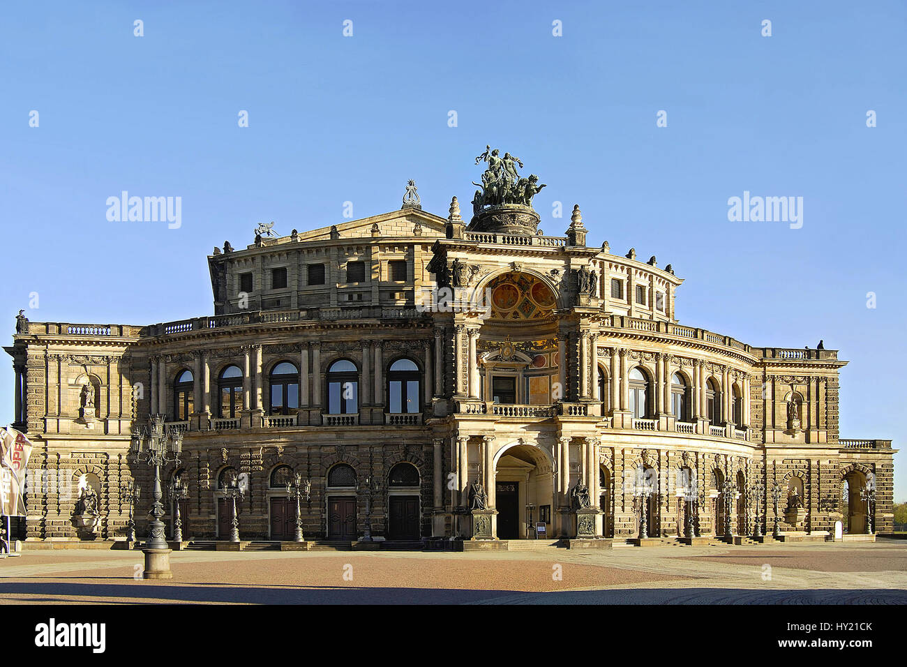 Semper Oper de Dresden, Sajonia, Bundesrepublik Deutschland, Foto de stock