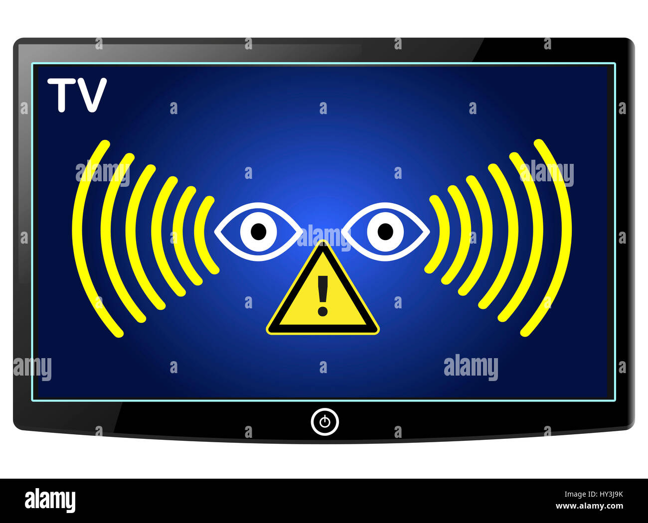 Los nuevos televisores pueden observar los hábitos de consumo como Big Brother Foto de stock