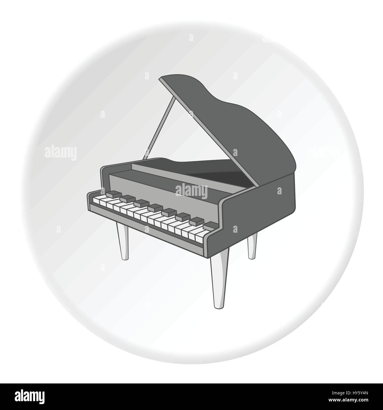 Piano de cola negra, icono del estilo de dibujos animados Imagen Vector de  stock - Alamy
