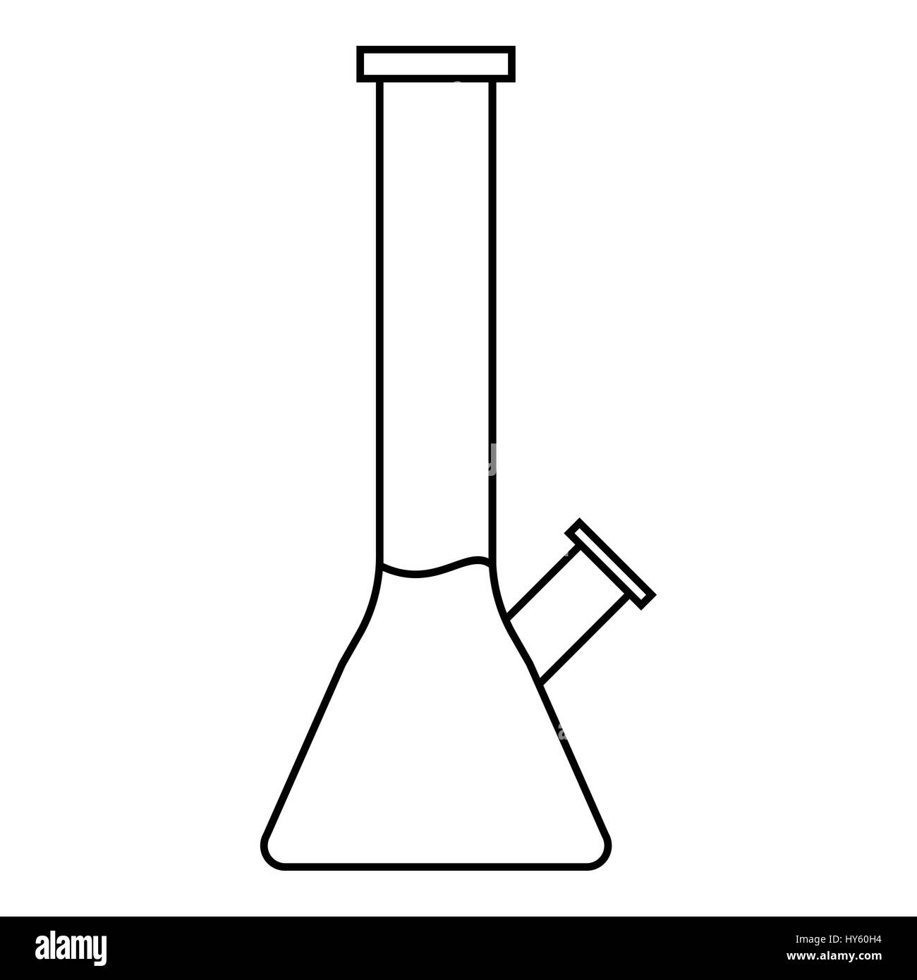 Glass bong para fumar marihuana icono Imagen Vector de stock - Alamy