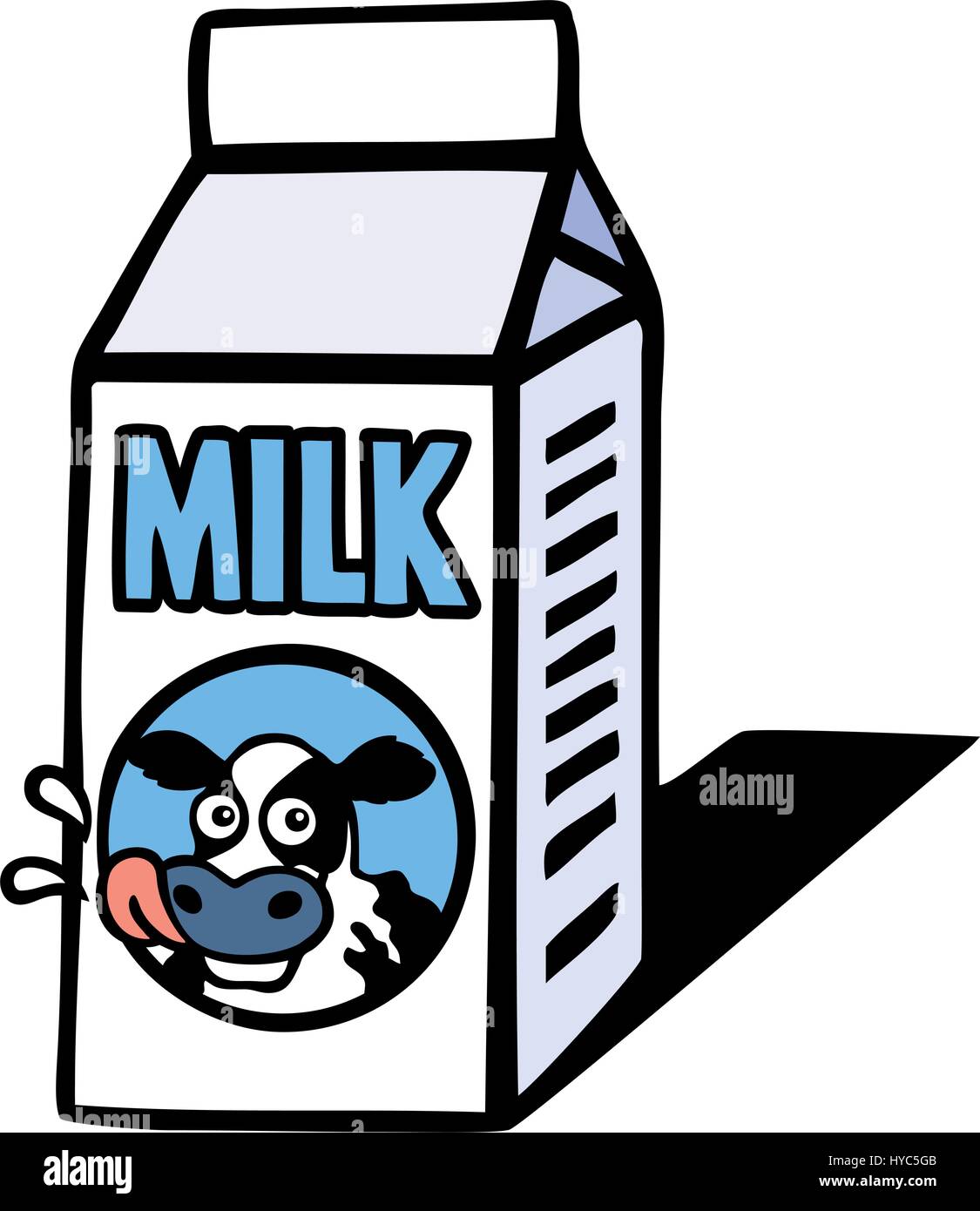 Cartón de leche. Ilustración vectorial Imagen Vector de stock - Alamy