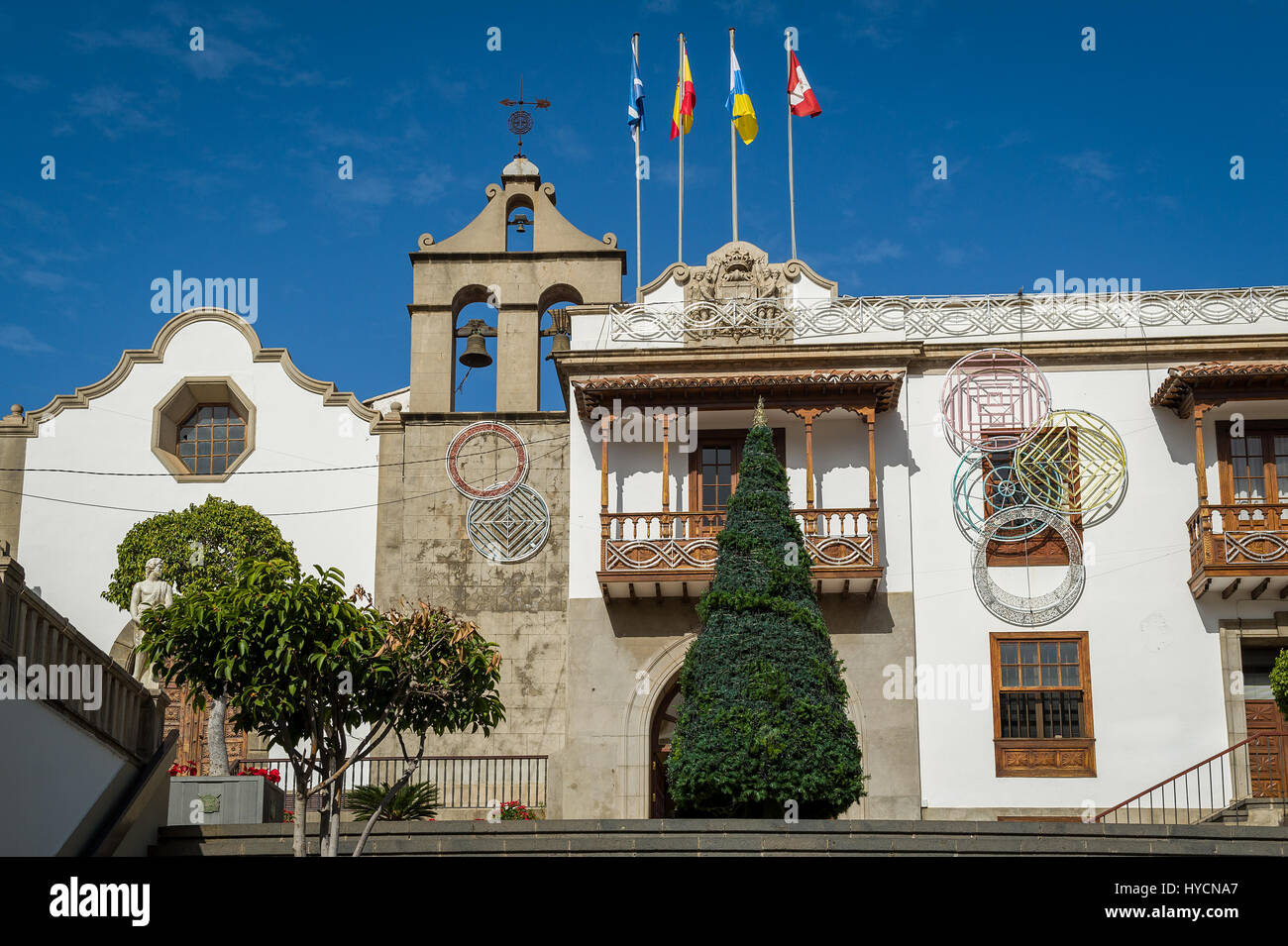 El municipio de Icod de los vinos centro histórico Foto de stock