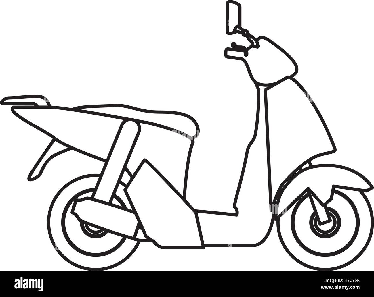 Moto Scooter silueta icono ilustración vectorial diseño gráfico Imagen  Vector de stock - Alamy