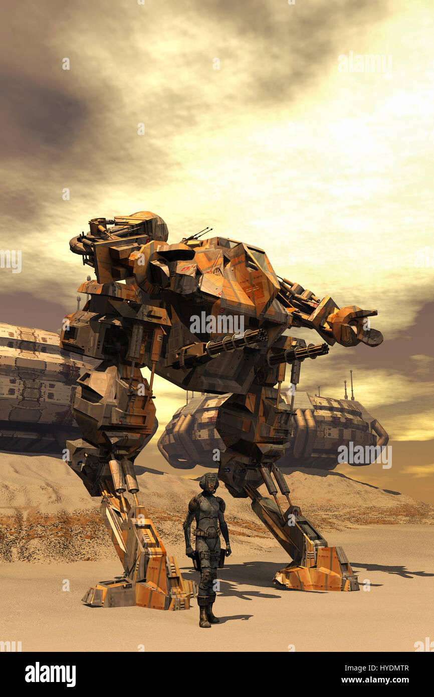 Futuristic pilot robot mecha 3d fotografías e imágenes de alta resolución -  Alamy