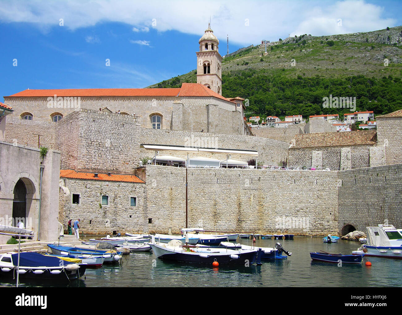 Puerto viejo de Dubrovnik, Croacia Foto de stock