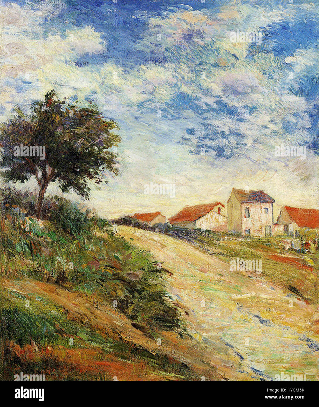 Gauguin 1884 La Route montante Foto de stock