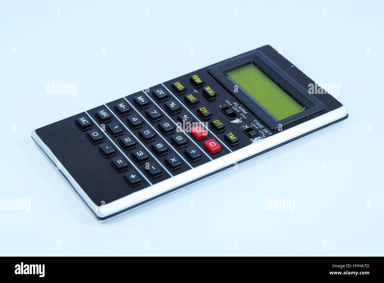 Antigua calculadora. Vintage calculadora. Foto de stock