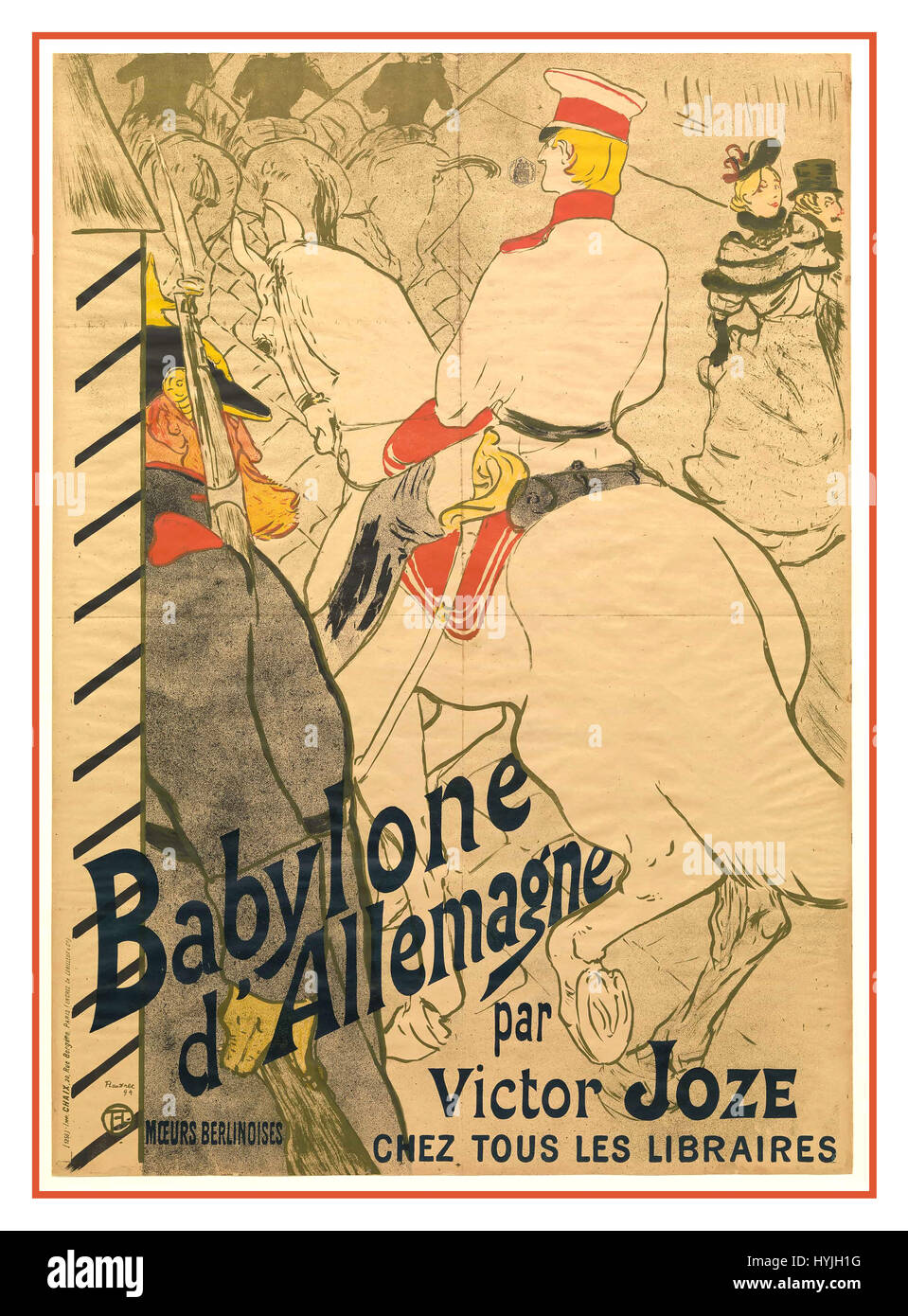 Babylone d'Allemagne ,1800, arte, color, d'Allemagne, pintura, cartel, Toulouse Lautrec, par Victor Joze vertical Foto de stock